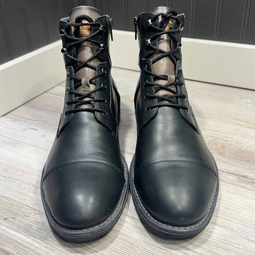 Pikolinos‎ York M2M Black Leather Ankle Boot Men's Size 46 US 13